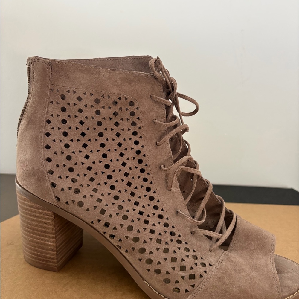 Brown Lace-Up Ankle Boots